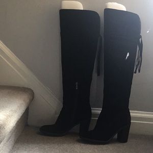 Black Suede over the knee boots